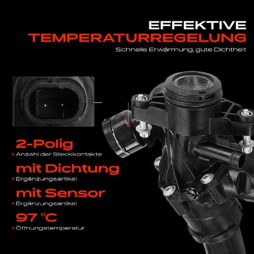 Frankberg 1x Thermostat Kühlmittel für Mercedes-Benz C-Klasse W205 S205 E-Klasse W212 S213 Bild Frankberg 1x Thermostat Kühlmittel für Mercedes-Benz C-Klasse W205 S205 E-Klasse W212 S213
