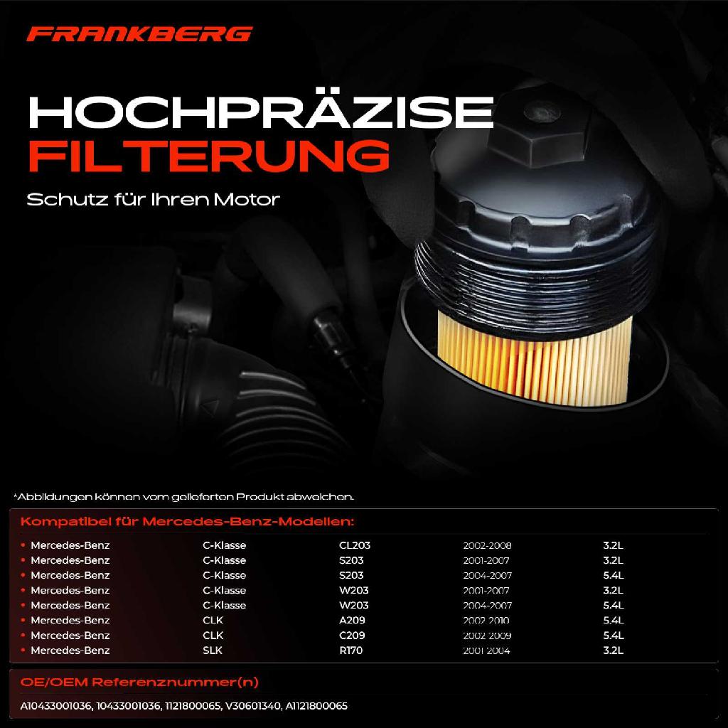 1x ÖlkühlerÖlfilter für Mercedes-Benz W203 CL203 S203 C209 A209 R170