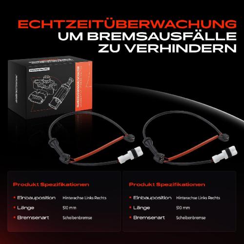 2x Warnkontakt Bremsbelagverschleiß Hinterachse für Porsche Boxster Cayman 987 2006-2012 Bild 2x Warnkontakt Bremsbelagverschleiß Hinterachse für Porsche Boxster Cayman 987 2006-2012