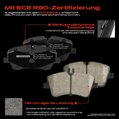 4x Bremsbeläge Vorderachse für Mercedes-Benz W203 CL203 S203 CL203 C209 A209 R171 2000-2011 Bild 4x Bremsbeläge Vorderachse für Mercedes-Benz W203 CL203 S203 CL203 C209 A209 R171 2000-2011