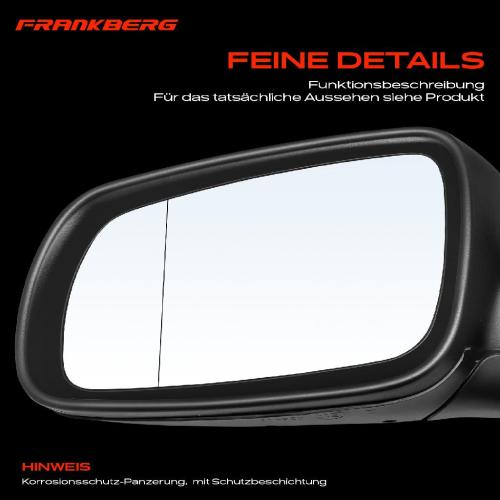 Frankberg 1x Außenspiegel Links für Skoda Fabia I 6Y2 6Y5 6Y3 1.0L 1.2L 1.4L 1.9L 2.0L Bild Frankberg 1x Außenspiegel Links für Skoda Fabia I 6Y2 6Y5 6Y3 1.0L 1.2L 1.4L 1.9L 2.0L