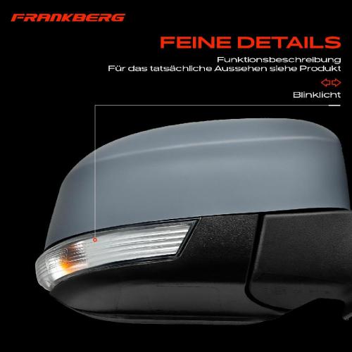 Frankberg 1x Außenspiegel Links für Ford Focus II DA DP HCP 1.4L 1.6L 1.8L 2.0L 2.5L 2008-2012 Bild Frankberg 1x Außenspiegel Links für Ford Focus II DA DP HCP 1.4L 1.6L 1.8L 2.0L 2.5L 2008-2012