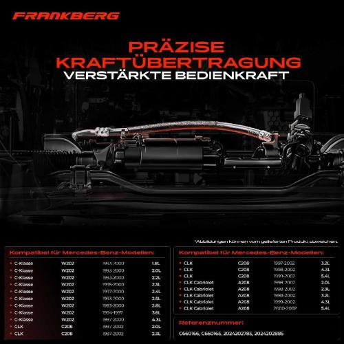 2x Seilzug Feststellbremse Hinterachse beidseitig für Mercedes-Benz C-Klasse W202 S202 CLK C208 A208 Bild 2x Seilzug Feststellbremse Hinterachse beidseitig für Mercedes-Benz C-Klasse W202 S202 CLK C208 A208