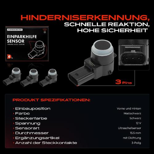 4x Parksensor PDC Sensor Vorne und Hinten für Mercedes-Benz W204 S204 W212 C207 C218 Bild 4x Parksensor PDC Sensor Vorne und Hinten für Mercedes-Benz W204 S204 W212 C207 C218