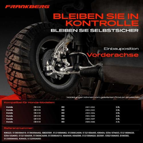 1x Querlenker Satz Vorderachse für Honda CR-V II RD 2.0L 2.2L 2001-2007 Bild 1x Querlenker Satz Vorderachse für Honda CR-V II RD 2.0L 2.2L 2001-2007