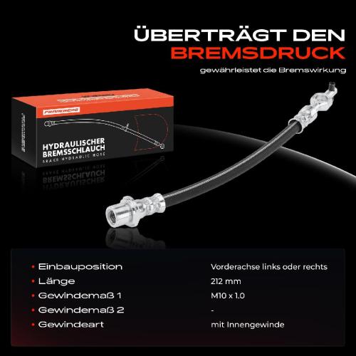Frankberg 1x Bremsschlauch Bremsschläuche Vorderachse Links oder Rechts für Toyota Previa R1 R2 2.4L 1990-2000 Bild Frankberg 1x Bremsschlauch Bremsschläuche Vorderachse Links oder Rechts für Toyota Previa R1 R2 2.4L 1990-2000