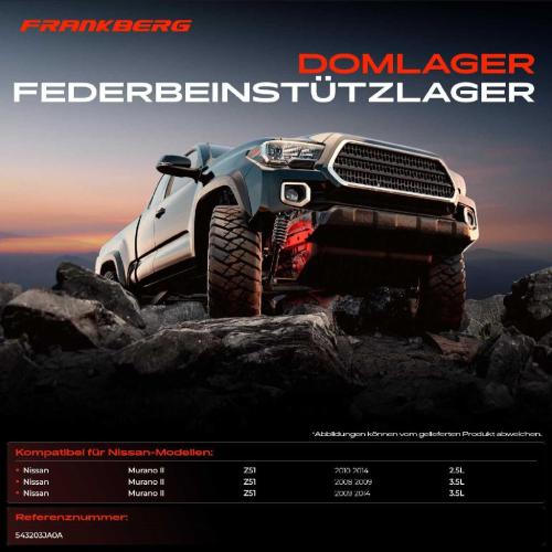 1x Domlager Federbeinstütz lager für Nissan Murano 2 Z51 2008-2014 Bild 1x Domlager Federbeinstütz lager für Nissan Murano 2 Z51 2008-2014