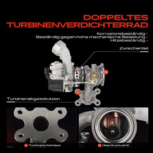 1x Abgasturbolader für VW Golf Polo Touran Audi A3 Limousine Sportback Seat Ibiza IV Sportcoupe ST Leon Skoda Bild 1x Abgasturbolader für VW Golf Polo Touran Audi A3 Limousine Sportback Seat Ibiza IV Sportcoupe ST Leon Skoda