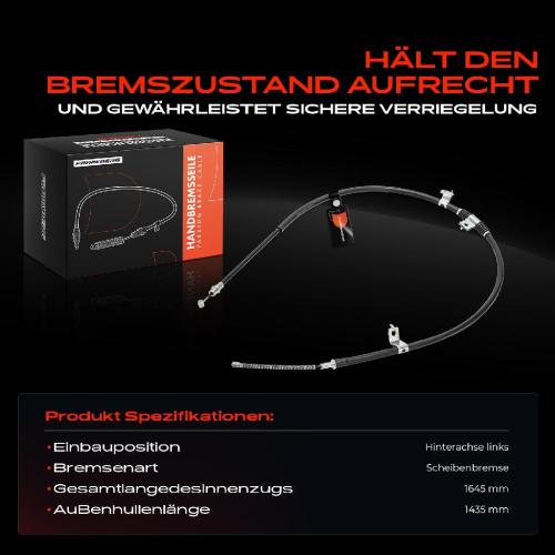 1x Seilzug Feststellbremse Hinterachse links für Citroen C-Crosser Mitsubishi Peugeot Bild 1x Seilzug Feststellbremse Hinterachse links für Citroen C-Crosser Mitsubishi Peugeot