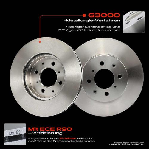 Frankberg 2x Bremsscheiben Vorderachse für Honda Civic IV Hatchback Stufenheck V Coupe Bj ab 1987 Bild Frankberg 2x Bremsscheiben Vorderachse für Honda Civic IV Hatchback Stufenheck V Coupe Bj ab 1987
