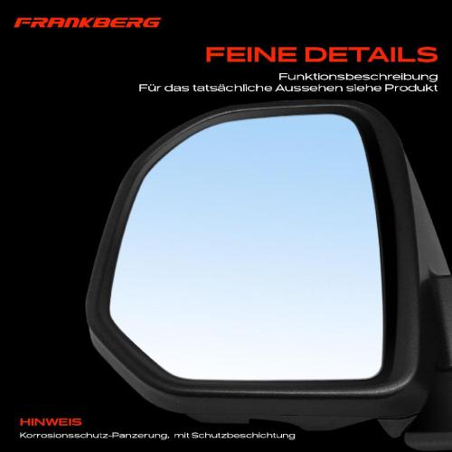 Frankberg 1x Außenspiegel Links für Citroën Berlingo Kasten/MPV Multispace Peugeot Partner Tepee Bild Frankberg 1x Außenspiegel Links für Citroën Berlingo Kasten/MPV Multispace Peugeot Partner Tepee