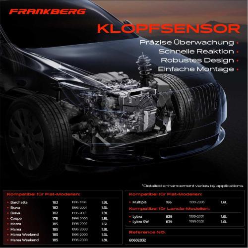 1x Klopfsensor Klopfgeber für Fiat Barchetta Brava Marea Multipla Lancia Lybra 1.6L 1.8L Bild 1x Klopfsensor Klopfgeber für Fiat Barchetta Brava Marea Multipla Lancia Lybra 1.6L 1.8L