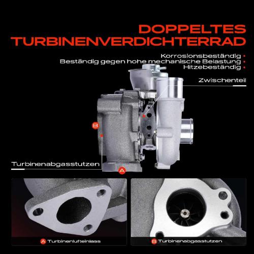 Frankberg 1x Abgasturbolader für Toyota RAV 4 II A2 2.0L 2001-2005 Bild Frankberg 1x Abgasturbolader für Toyota RAV 4 II A2 2.0L 2001-2005