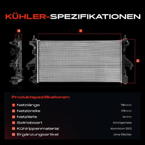 1x Kühler Wasserkühler Motorkühler für Fiat Ducato Bus Kasten Pritsche/Fahrgestell Bild 1x Kühler Wasserkühler Motorkühler für Fiat Ducato Bus Kasten Pritsche/Fahrgestell