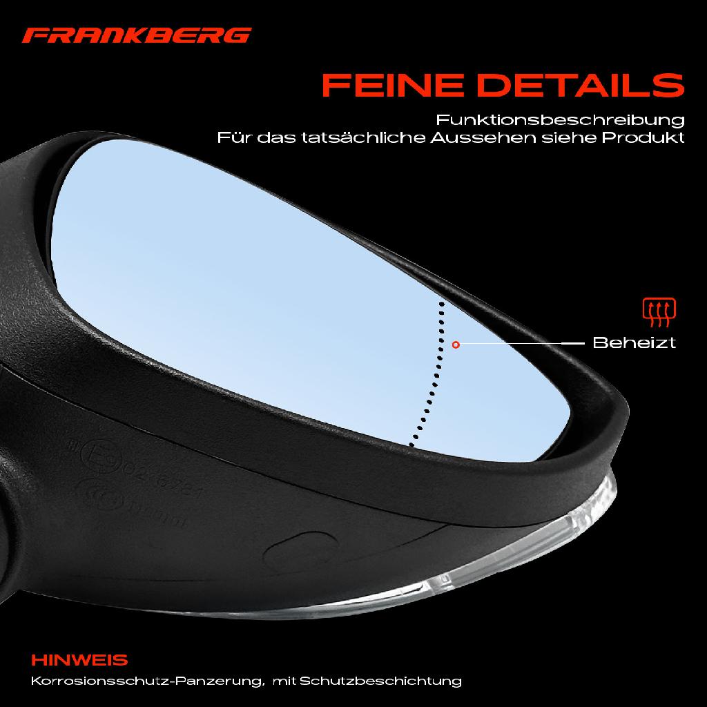 1x Außenspiegel Rechts für Ford Fiesta VI Van CB1 CCN 2008-2017