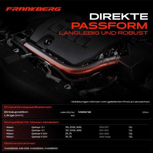 1x Kühlerschlauch Turboschlauch für Nissan Qashqai I J10 JJ10E NJ10 Qashqai II SUV J11 J11 Bild 1x Kühlerschlauch Turboschlauch für Nissan Qashqai I J10 JJ10E NJ10 Qashqai II SUV J11 J11