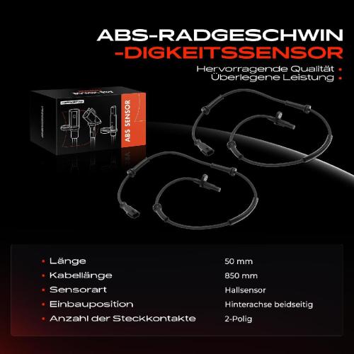 Frankberg 2x ABS Sensor Hinterachse beidseitig für Fiat Talento Bus Kasten Opel Vivaro B C Combi Renault Trafic III Bild Frankberg 2x ABS Sensor Hinterachse beidseitig für Fiat Talento Bus Kasten Opel Vivaro B C Combi Renault Trafic III