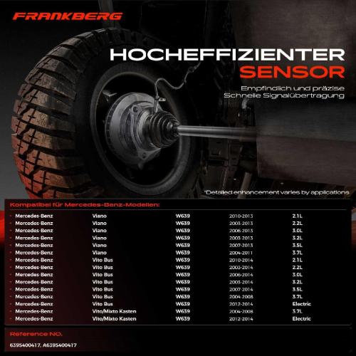 1x ABS Sensor Vorderachse beidseitig für Mercedes-Benz Viano W639 Vito Bus Vito/Mixto Kasten 2003-2014 Bild 1x ABS Sensor Vorderachse beidseitig für Mercedes-Benz Viano W639 Vito Bus Vito/Mixto Kasten 2003-2014