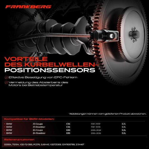 1x Kurbelwellensensor Impulsgeber für BMW Z3 E36 Z4 E85 E86 3.3L 2001-2008 Bild 1x Kurbelwellensensor Impulsgeber für BMW Z3 E36 Z4 E85 E86 3.3L 2001-2008