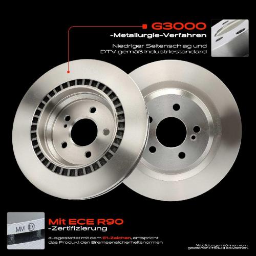 2x Bremsscheiben Hinterachse für Mercedes-Benz S-Klasse V221 W221 C216 R230 2005-2013 Bild 2x Bremsscheiben Hinterachse für Mercedes-Benz S-Klasse V221 W221 C216 R230 2005-2013