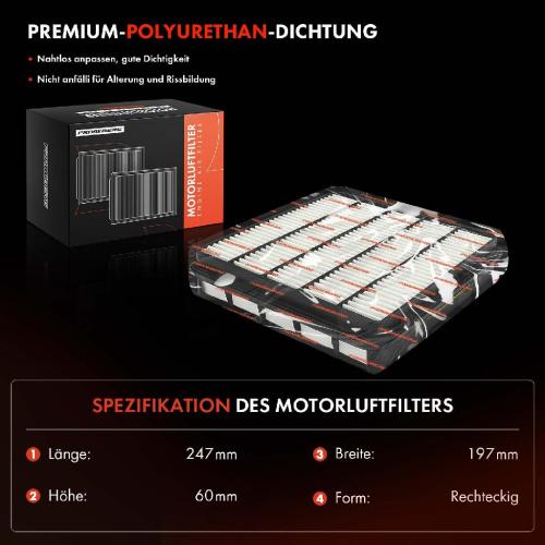 2x Luftfilter Filtereinsatz für Toyota Land Cruiser 200 J2 4.5 D-4D 2007-2021 Bild 2x Luftfilter Filtereinsatz für Toyota Land Cruiser 200 J2 4.5 D-4D 2007-2021