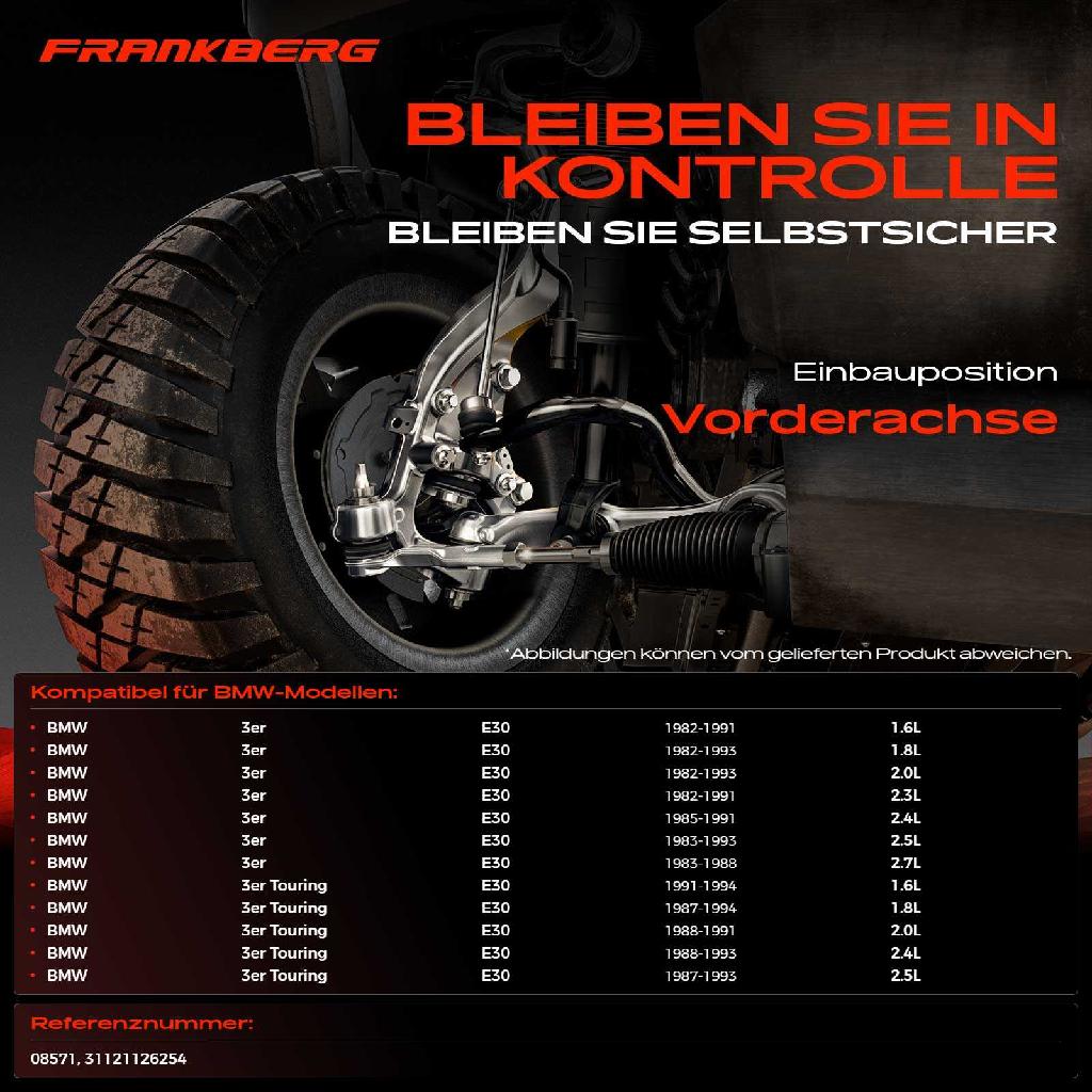 2x Traggelenk Vorderachse für BMW 3er E30 3er Cabriolet 3er Touring 2.3L 2.4L 2.7L 2.5L 1982-1994