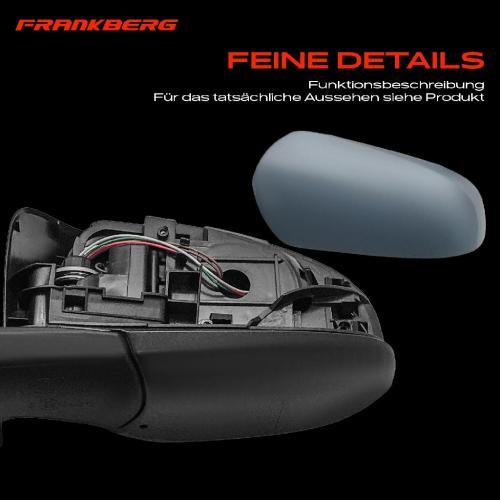 Frankberg 1x Außenspiegel Links für Citroën C1 II PA PS Peugeot 108 Toyota Aygo B4 2014-2024 Bild Frankberg 1x Außenspiegel Links für Citroën C1 II PA PS Peugeot 108 Toyota Aygo B4 2014-2024