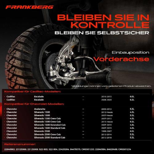 2x Querlenker Vorderachse für Cadillac Escalade Chevrolet Avalanche Silverado 1500 Crew Cab Pick-up Bild 2x Querlenker Vorderachse für Cadillac Escalade Chevrolet Avalanche Silverado 1500 Crew Cab Pick-up