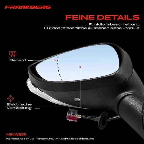 Frankberg 1x Au enspiegel Links f r Ford Fiesta VI CB1 CCN Van 2008-2017 Bild Frankberg 1x Au enspiegel Links f r Ford Fiesta VI CB1 CCN Van 2008-2017