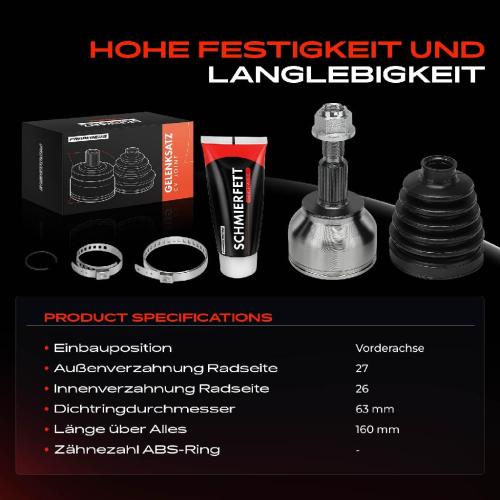 1x Antriebswelle Gelenksatz Vorderachse für Ford C-Max II Focus III Grand C-Max Bild 1x Antriebswelle Gelenksatz Vorderachse für Ford C-Max II Focus III Grand C-Max