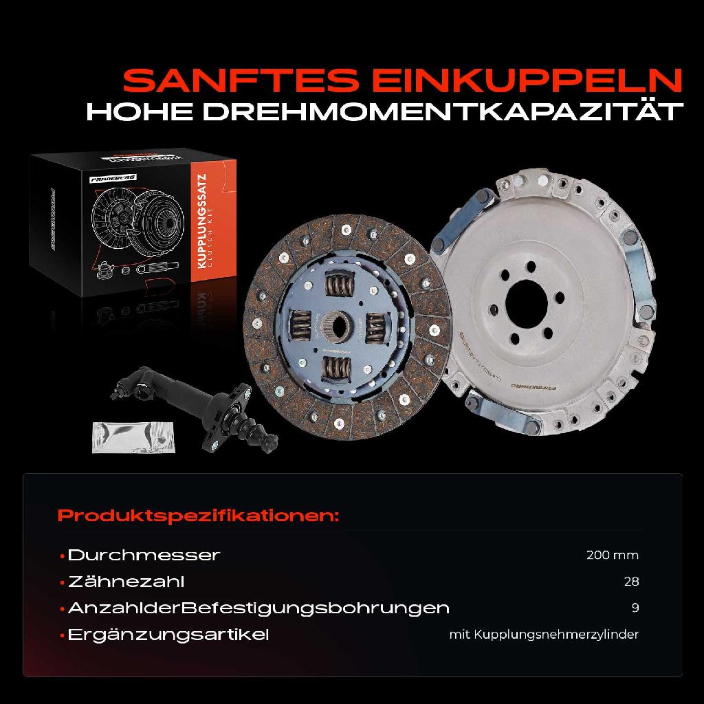 1x Kupplungssatz für VW Golf IV 1J1 Golf IV Variant Bora 1J2 Seat Leon 1M1 Skoda Octavia I 1U2 Octavia I Combi