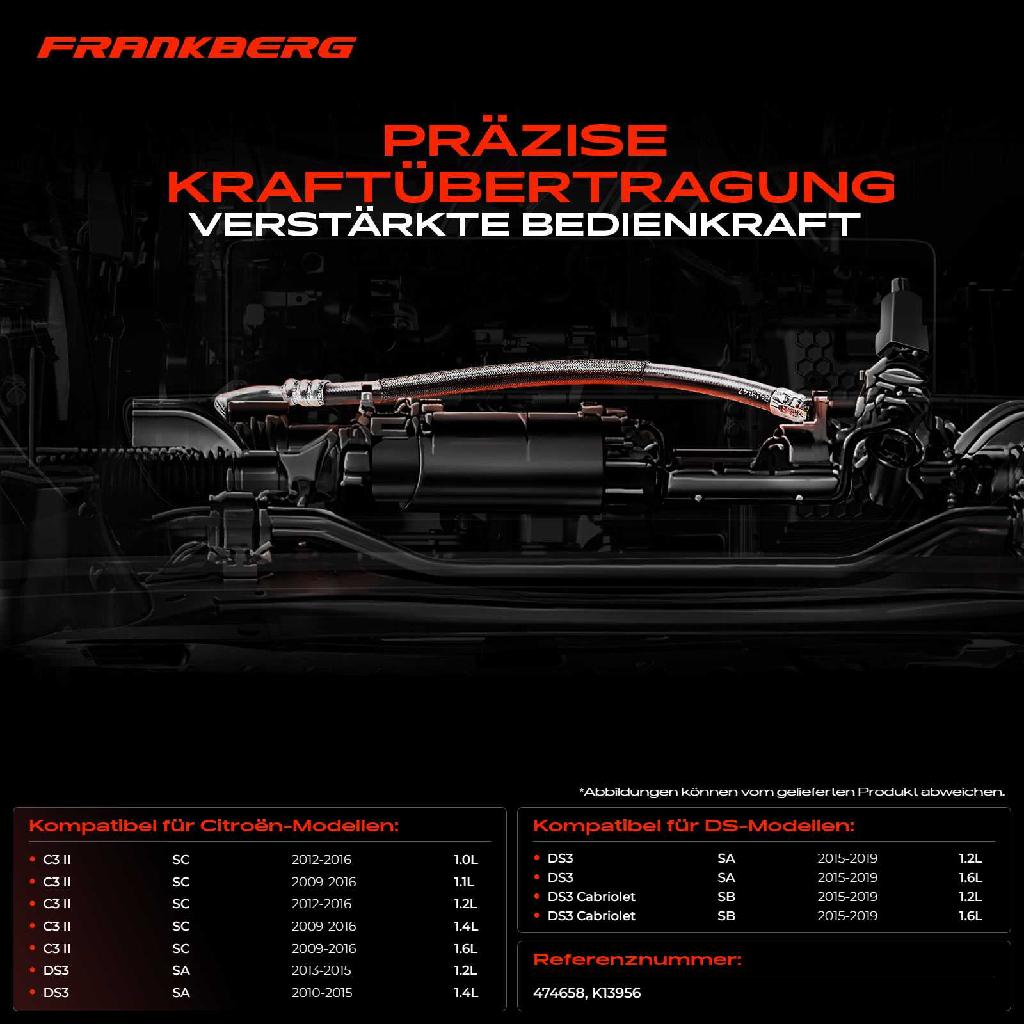 2x Seilzug Feststellbremse Hinterachse beidseitig für DS DS3 Cabriolet SB SA Citroen C3 II SC