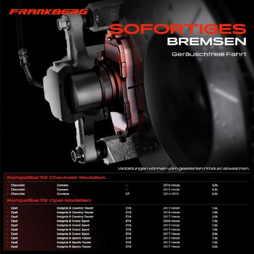 4x Bremsbeläge Vorderachse für Opel Insignia B Country Tourer Grand Sport Sports 2014-2025 Bild 4x Bremsbeläge Vorderachse für Opel Insignia B Country Tourer Grand Sport Sports 2014-2025