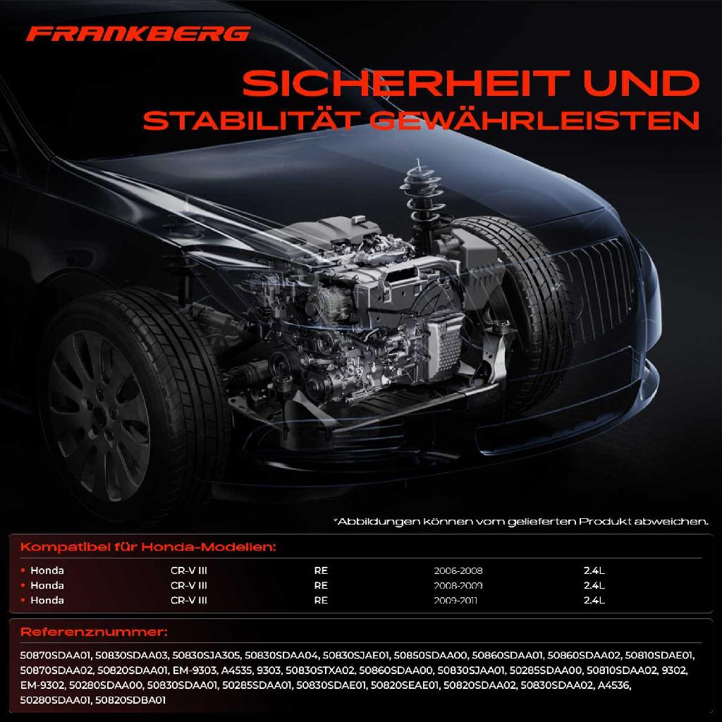 2x Drehmomentstützlager Vorne für Honda CR-V III RE 2006-2011