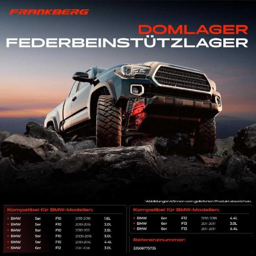 1x Domlager Federbeinstütz lager für BMW 5er F10 6er Cabriolet Coupe F12 F13 Bild 1x Domlager Federbeinstütz lager für BMW 5er F10 6er Cabriolet Coupe F12 F13