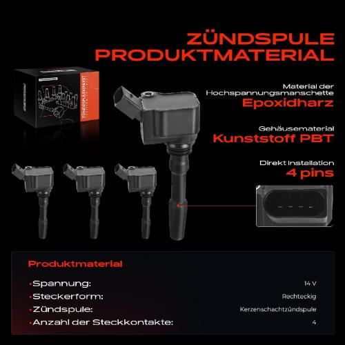 Frankberg 4x Z ndmodul Z ndspule f r VW Golf Alltrack VI VII Variant Arteon Polo Passat Beetle Jetta IV Scirocco Sharan Bild Frankberg 4x Z ndmodul Z ndspule f r VW Golf Alltrack VI VII Variant Arteon Polo Passat Beetle Jetta IV Scirocco Sharan