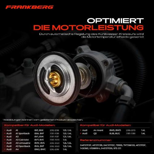 1x Thermostat Kühlmittel für VW Golf VII Audi A1 A3 Seat Leon Ateca Ibiza IV Bild 1x Thermostat Kühlmittel für VW Golf VII Audi A1 A3 Seat Leon Ateca Ibiza IV