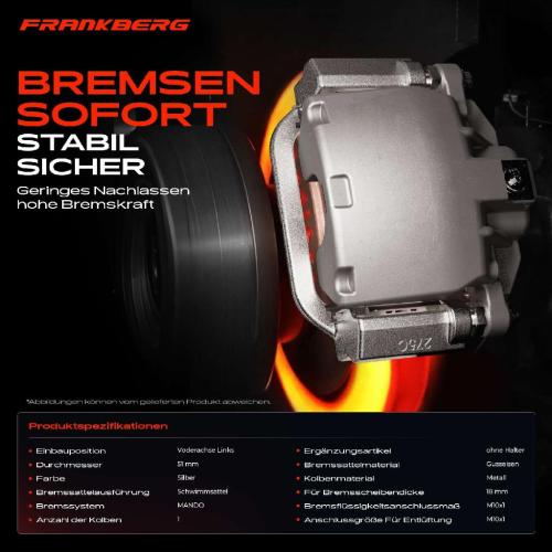 1x Bremssattel Vorderachse Links für Hyundai Atos MX 1.0L 1.1L 2001-2008 Bild 1x Bremssattel Vorderachse Links für Hyundai Atos MX 1.0L 1.1L 2001-2008