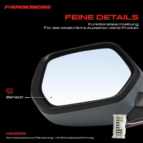 Frankberg 1x Außenspiegel Links für Honda CR-V III RE 2.0L 2.2L 2006-2012 Bild Frankberg 1x Außenspiegel Links für Honda CR-V III RE 2.0L 2.2L 2006-2012