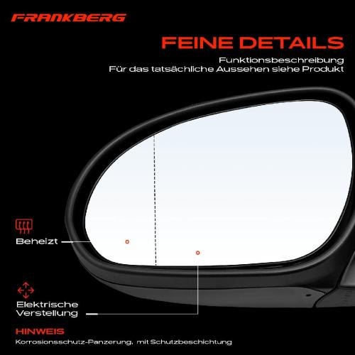 Frankberg 1x Außenspiegel Links für Hyundai i30 i30 Kombi FD 1.4L 1.6L 2.0L 2007-2012 Bild Frankberg 1x Außenspiegel Links für Hyundai i30 i30 Kombi FD 1.4L 1.6L 2.0L 2007-2012