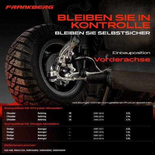 1x Querlenker Vorderachse für Chrysler Sebring Cabriolet Dodge Avenger 2.0L 2.4L 2.7L 3.6L 2006-2014 Bild 1x Querlenker Vorderachse für Chrysler Sebring Cabriolet Dodge Avenger 2.0L 2.4L 2.7L 3.6L 2006-2014