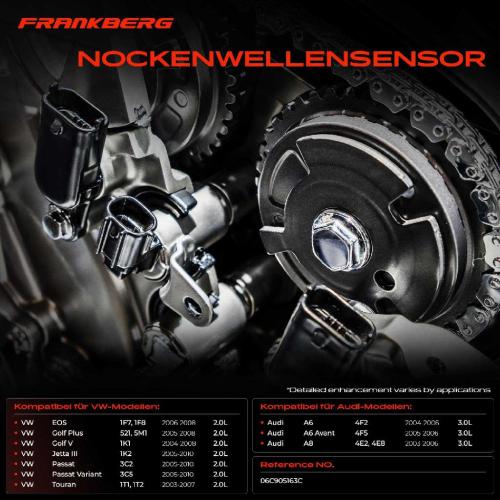 1x Nockenwellenposition Sensor für VW Golf V Passat Audi A6 A8 2.0L 3.0L 2003-2010 Bild 1x Nockenwellenposition Sensor für VW Golf V Passat Audi A6 A8 2.0L 3.0L 2003-2010