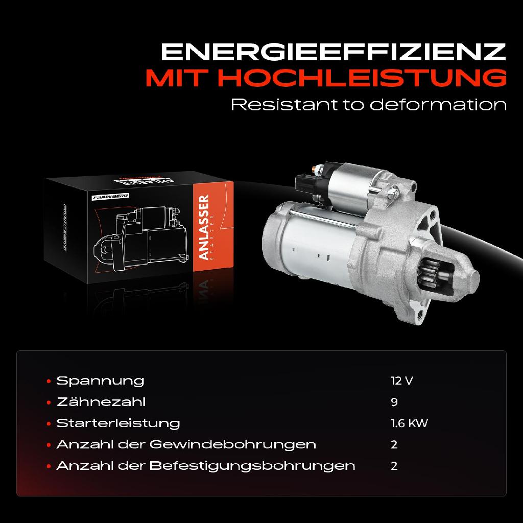 1x Anlasser Starter für BMW 5er Gran Turismo Touring F10 F07 F11 F12 F13 F01 F02 F03 F04 X5 E70 X6 E71 E72