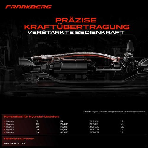 1x Seilzug Feststellbremse Hinterachse links für Hyundai i20 PB PBT ab 2008 Schrägheck Bild 1x Seilzug Feststellbremse Hinterachse links für Hyundai i20 PB PBT ab 2008 Schrägheck