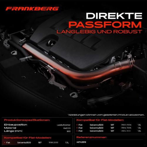 1x Kühlerschlauch Turboschlauch für Fiat Seicento/600 187 1.1L 1998-2010 Bild 1x Kühlerschlauch Turboschlauch für Fiat Seicento/600 187 1.1L 1998-2010