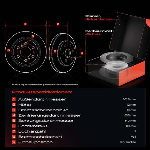 Frankberg 2x Bremsscheiben Hinterachse für Opel Astra G Cabriolet Caravan CC Coupe Kasten/Kombi 1998-2017 Bild Frankberg 2x Bremsscheiben Hinterachse für Opel Astra G Cabriolet Caravan CC Coupe Kasten/Kombi 1998-2017