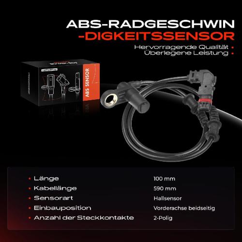 1x ABS Sensor Vorderachse beidseitig für Mercedes-Benz S-Klasse V220 W220 S-Klasse Coupe C215 1998-2006 Bild 1x ABS Sensor Vorderachse beidseitig für Mercedes-Benz S-Klasse V220 W220 S-Klasse Coupe C215 1998-2006
