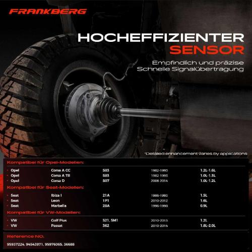 Frankberg 1x ABS Sensor Hinterachse rechts f r VW Caddy Golf Plus LT 28-35 Bus Passat Variant Polo Classic Bild Frankberg 1x ABS Sensor Hinterachse rechts f r VW Caddy Golf Plus LT 28-35 Bus Passat Variant Polo Classic