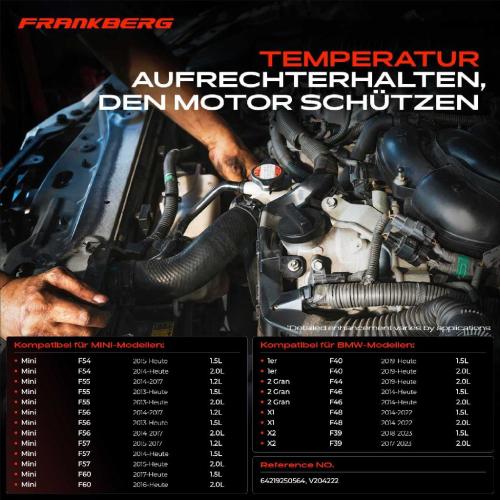 Frankberg 1x Kühlerschlauch Kühlwasserschlauch für BMW 1er F40 2 Active Tourer 2 Gran X1 X2 MINI Mini Clubman Bild Frankberg 1x Kühlerschlauch Kühlwasserschlauch für BMW 1er F40 2 Active Tourer 2 Gran X1 X2 MINI Mini Clubman