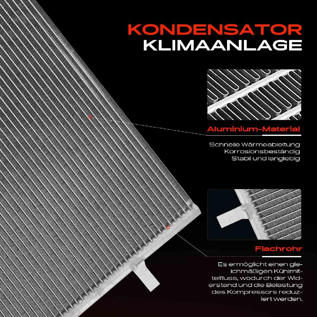 1x Kondensator Klimaanlage für Volvo C30 S40 II V50 C70 II 1.6L 1.8L 2.0L 2003-2012
